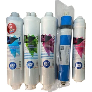 Su Arıtma Filtresi Kapalı Kasa Nsf Onaylı Premium 5 Aşamalı Filtre Seti Inline Filtre Sistemi