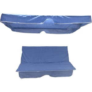 Vip Home Concept Salıncak Minder Kılıf Takımı(Süngerli)2 Kişilik Vip Minder-Mavi Çizgili