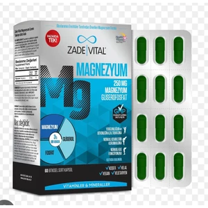 Zade Vital Magnezyum 250 Mg 60 Kapsül