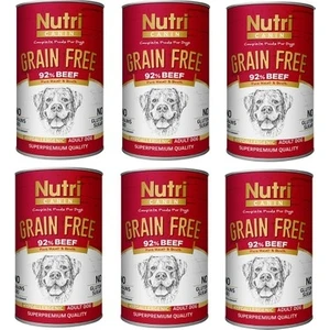 Nutri Canin Biftekli Tahılsız Yetişkin Köpek Konservesi - 400 G (6 Adet)