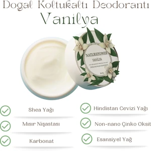 Doğal Içerikli Alüminyum Içermeyen Vanilya Kokulu Krem Deodorant 50 ml