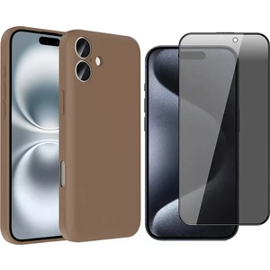 iPhone 16 Plus Kılıf Kamera Korumalı Kartlık Hazneli Zore Vitra Kapak + Hayalet Ekran Koruyucu