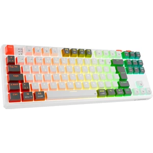YORU TKL PRO Beyaz/Gri 2.4ghz+BT5.0+Type-C 5 Bağlantı OUTEMU Red Swich Q Kablosuz RGB Mekanik Oyuncu Klavyesi