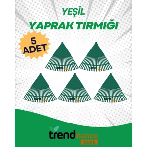 Trend Bahçe Plastik Yeşil Bahçe Tırmığı 5'li Set