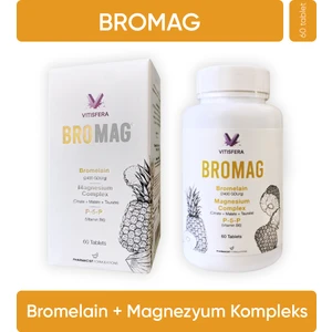 BroMag Bromelain Magnezyum Kompleks - Vitamin B6 60 Tablet