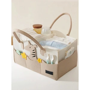 Tatlı Keçe Anne Bebek Bakım Çantası Yenidoğan Alt Açma Değiştirme Organizer Taşınabilir Düzenleyici