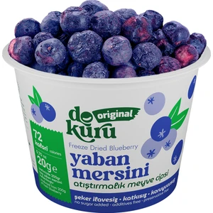 Original Yaban Mersini Atıştırmalık Meyve Cipsi - Dondurularak Kurutulmuş Yaban Mersini - Freeze Dried Blueberry
