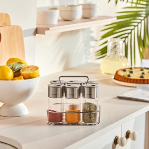 Ripple 7 Parça Standlı Baharat Seti Inox