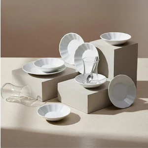 Güral Porselen 6 Adet Güral Porselen Acem Çay Tabağı Seti Bardak Altlığı