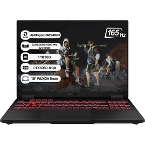 Tuf Gaming A16 FA608PM-RV026 Amd Ryzen 9 8940HX 32GB 1tb SSD RTX5060-8GB 115W Freedos 16" 165Hz Wuxga Taşınabilir Bilgisayar