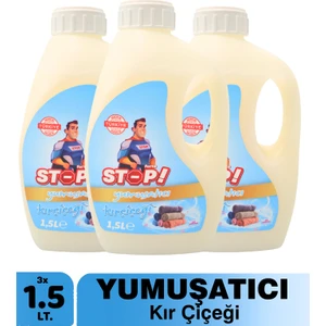 Stop Forte 3'lü Çamaşır Yumuşatıcı 1.5 Litre Kır Çiçeği