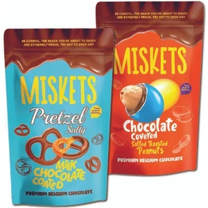 Çikolata Kaplı Pretzel 80 gr & Tuzlu Yer Fıstıklı Sütlü Çikolata Kaplamalı Renkli Draje 120 gr