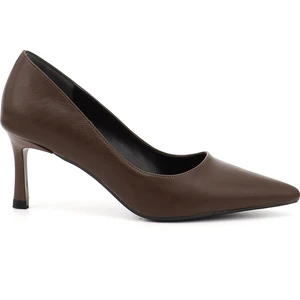 Kadın Kahverengi Sivri Burun İnce Topuklu Stiletto