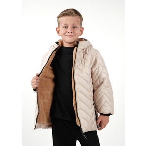 Erkek Çocuk Su ve Rüzgar Geçirmez Içi Welsoftlu Kapüşonlu Mont