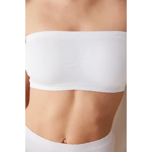 Beyaz Basic Straplez Balensiz Sütyen