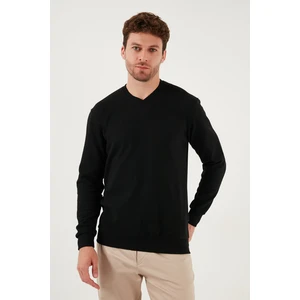 Pamuklu Regular Fit V Yaka Kazak Erkek Kazak 456202 V