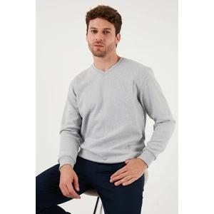 Pamuklu Regular Fit V Yaka Kazak Erkek Kazak 456202 V