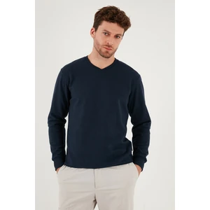 Pamuklu Regular Fit V Yaka Kazak Erkek Kazak 456202 V