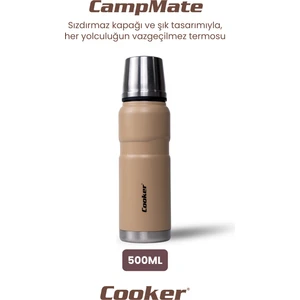 500 ml Çift Kat Sızdırmaz Paslanmaz Çelik Termos – 12 Saat Sıcak, 24 Saat Soğuk Koruma