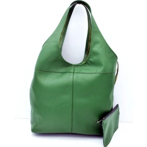 Randy Hakiki Deri Zümrüt Yeşil Omuz Çantası