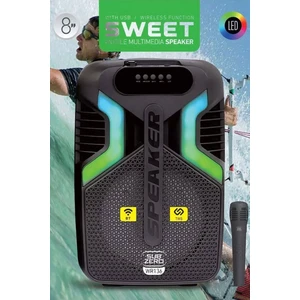 Portatif Bluetooth Hoparlör Mikrofonlu Karaoke Seti 20W 8 Inç Rgb Işıklı Tws Speaker