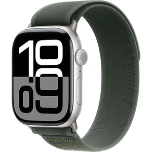 Apple Watch Ultra 3 (49MM) Uyumlu Cırt Cırtlı Hasır Kordon-77 Yeşil