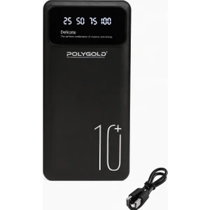 Digimonster | 10.000 Mah Powerbank | Hızlı Şarj | LCD Ekran | Çift USB Çıkış | LED Işıklı | Taşınabilir Şarj Cihazı | 200G