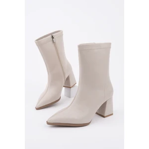 Codi Sivri Burun Kalın Topuklu Fermuarlı Kadın Bot