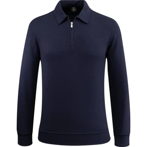 Erkek Polo Yaka Fermuarlı Sweat Düz Renk Klasik Kalıp - 5230F