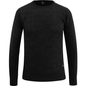 Erkek Sıfır Yaka Kazak Desenli Çelik Örgü Klasik Kalıp - 5202C