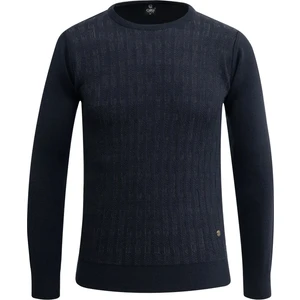 Erkek Sıfır Yaka Kazak Desenli Çelik Örgü Klasik Kalıp - 5202C