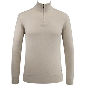 Erkek Fermuarlı Yarım Balıkçı Kazak Triko Düz Renk Klasik Kalıp - 5242B