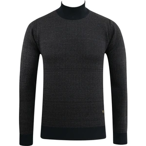 Erkek Yarım Balıkçı Kazak Desenli Çelik Örgü Regular Kalıp - 5206B