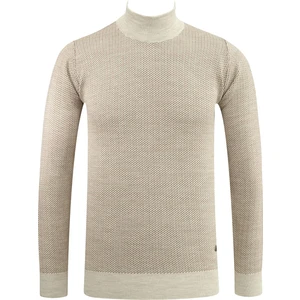 Erkek Yarım Balıkçı Kazak Desenli Çelik Örgü Regular Kalıp - 5206B