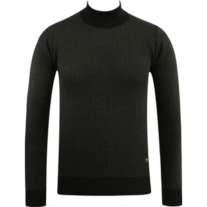 Erkek Yarım Balıkçı Kazak Desenli Çelik Örgü Regular Kalıp - 5206B