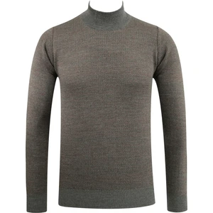 Erkek Yarım Balıkçı Kazak Desenli Çelik Örgü Regular Kalıp - 5206B