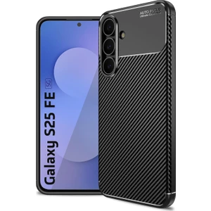 Samsung Galaxy S25 Fe Uyumlu Kılıf Karbon Tasarım Kamera Korumalı Silikon Telefon Kılıfı Kapak