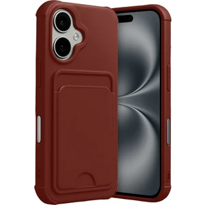 Apple iPhone 17 Uyumlu Arka Kamera Korumalı Kart Koyulabilen Silikon Kartlıklı Kılıf Kapak