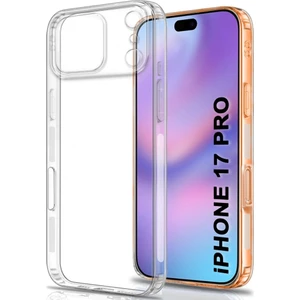 Apple iPhone 17 Pro ile Uyumlu Kılıf Şeffaf Esnek Silikon Telefon Kılıfı Kapak
