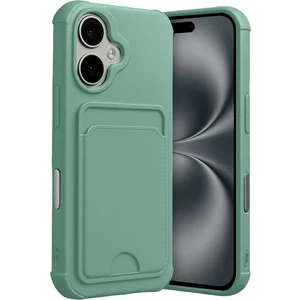 Apple iPhone 17 Uyumlu Arka Kamera Korumalı Kart Koyulabilen Silikon Kartlıklı Kılıf Kapak