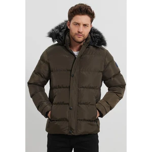 Erkek Kapşonlu Şişme Mont