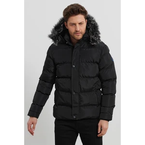 Erkek Kapşonlu Şişme Mont