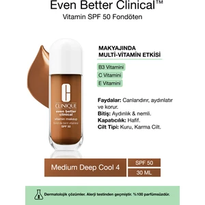 Even Better Clinical Vitamin Makeup Spf 50 Fondöten - Renk: Medium Deep Cool 4 - 30ML | C Vitamini