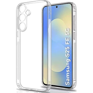 Samsung Galaxy S25 Fe ile Uyumlu Kılıf Şeffaf Kamera Korumalı Esnek Silikon Telefon Kılıfı Kapak