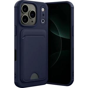 Apple iPhone 17 Pro Uyumlu Arka Kamera Korumalı Kart Koyulabilen Silikon Kartlıklı Kılıf Kapak