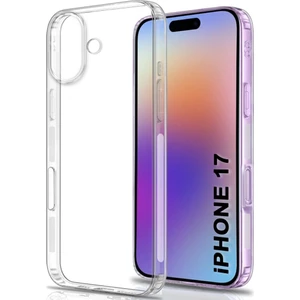 Apple iPhone 17 ile Uyumlu Kılıf Şeffaf Esnek Silikon Telefon Kılıfı Kapak
