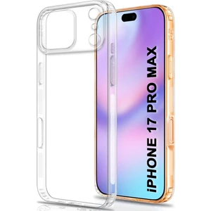 Apple iPhone 17 Pro Max ile Uyumlu Kılıf Şeffaf Esnek Silikon Telefon Kılıfı Kapak