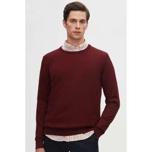 Ds Damat Regular Fit Bordo Tüylenme Yapmayan Bisiklet Yaka Pamuklu Triko Kazak 5HF06ORT12004
