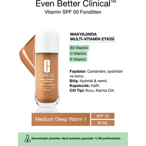 Even Better Clinical Vitamin Makeup Spf 50 Fondöten - Renk: Medium Deep Warm 1 - 30ML | C Vitamini