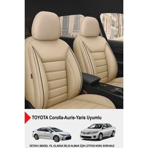 Jet Deri Oto Koltuk Kılıfı-(Toyota Corolla-Auris-Yaris Ile Uyumlu)